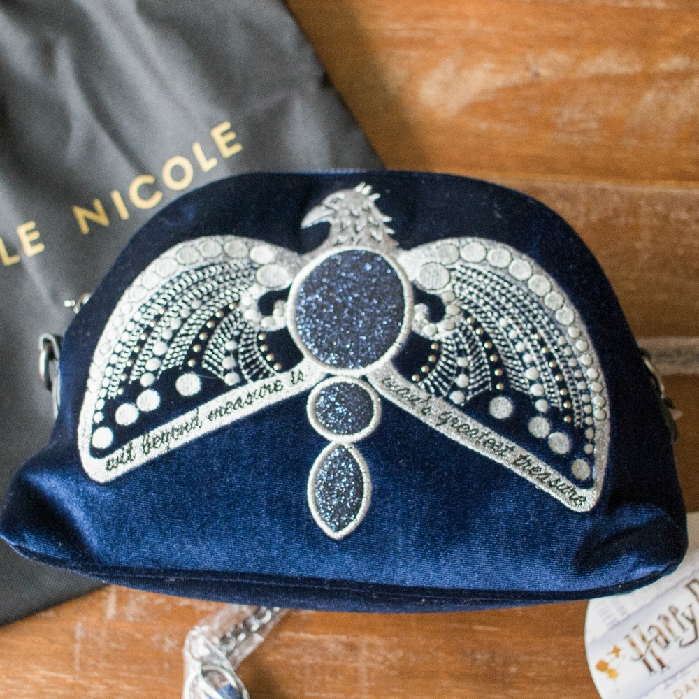 NWT Danielle Nicole HP Diadem Blue Velvet Bag